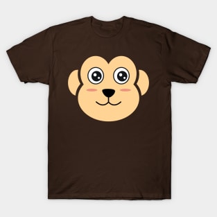 Cute Monkey Face Easy Halloween Costume Gift T-Shirt